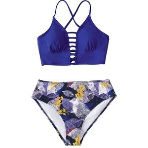 Women’s‎ Dream Space Lace Up Bikini Swimsuit Set NWT Size L